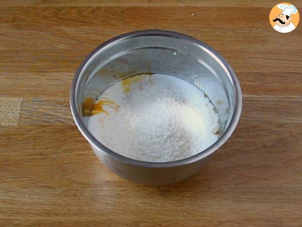 Kokosnussflan in der Mikrowelle in 8 Minuten - Zubereitung Schritt 2