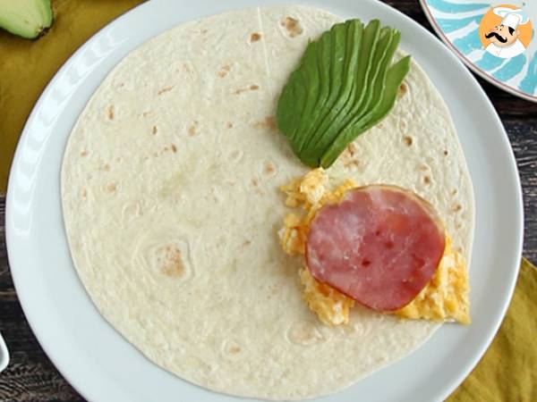 Gegrillter Wrap nach Brunch-Art - Tortilla Wrap Hack - Zubereitung Schritt 2