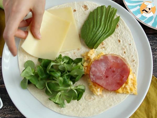 Gegrillter Wrap nach Brunch-Art - Tortilla Wrap Hack - Zubereitung Schritt 3