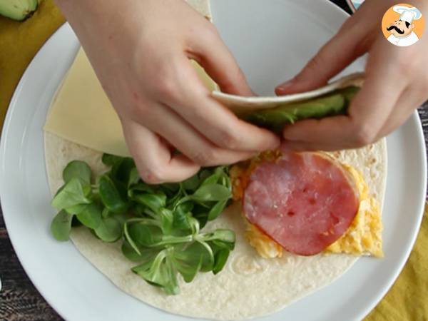 Gegrillter Wrap nach Brunch-Art - Tortilla Wrap Hack - Zubereitung Schritt 4