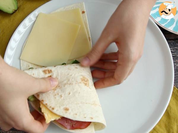 Gegrillter Wrap nach Brunch-Art - Tortilla Wrap Hack - Zubereitung Schritt 5
