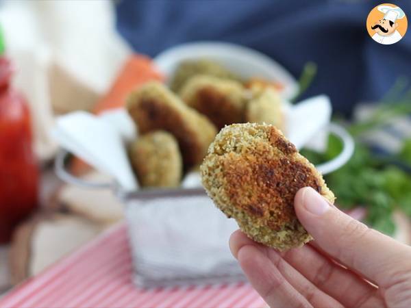 Hähnchennuggets mit Erbsen und Möhren - Zubereitung Schritt 4