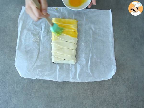 Geflochtener Schokoladenblätterteig - Zubereitung Schritt 2