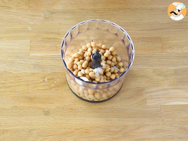 Gemüsegarten für den Aperitif (Hummus und kleines Gemüse) - Zubereitung Schritt 1