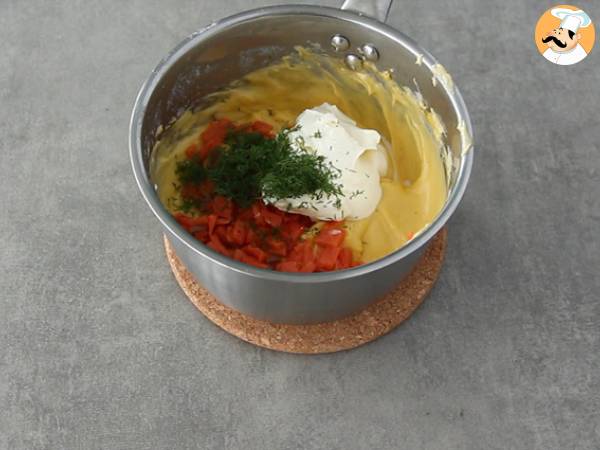 Soufflés mit geräuchertem Lachs und Frischkäse - Zubereitung Schritt 3