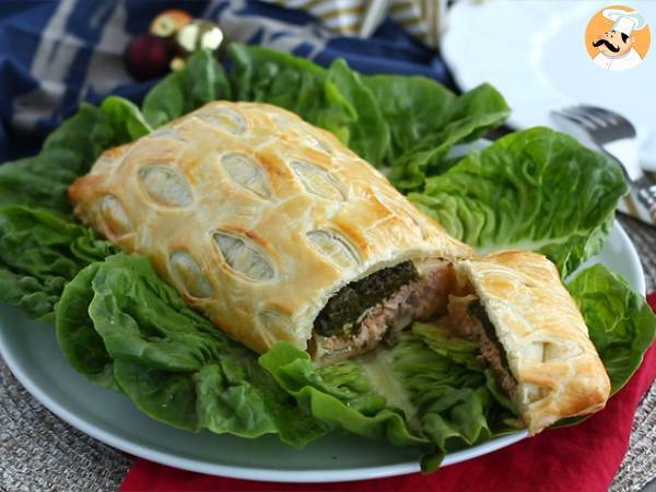 Lachs in Spinatkruste mit Mozzarella-Käse - Zubereitung Schritt 8