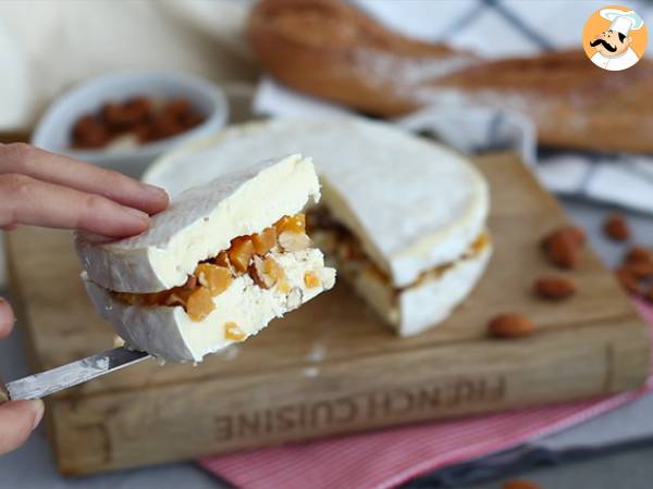 Brie gefüllt mit Aprikosen und Mandeln - Zubereitung Schritt 5