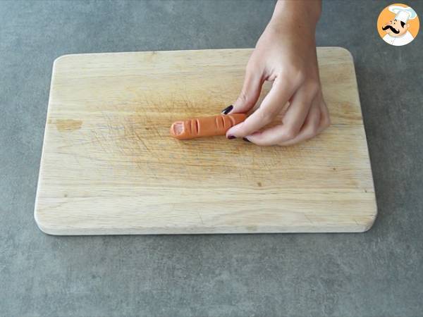 Blutige Halloween-Hotdogs - Zubereitung Schritt 3