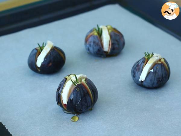 Gebratene Feigen mit Ziegenkäse-Honig - Zubereitung Schritt 2