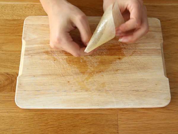 Brick-Teig-Tüten mit Bündnerfleisch - Zubereitung Schritt 3