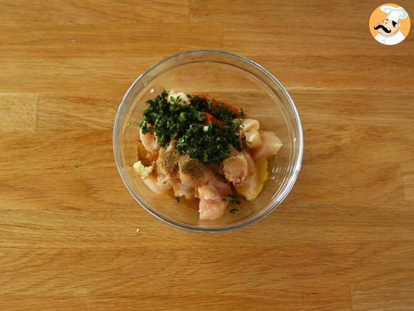 Hähnchenspieße mit Paprika - Zubereitung Schritt 2