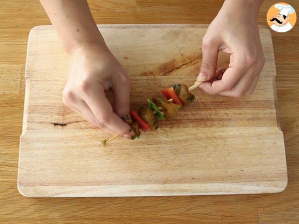 Hähnchenspieße mit Paprika - Zubereitung Schritt 3