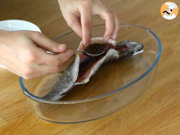 Gebackene Forelle mit Thymian und Olivenöl - Zubereitung Schritt 2