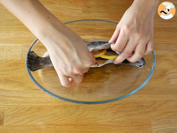 Gebackene Forelle mit Thymian und Olivenöl - Zubereitung Schritt 3