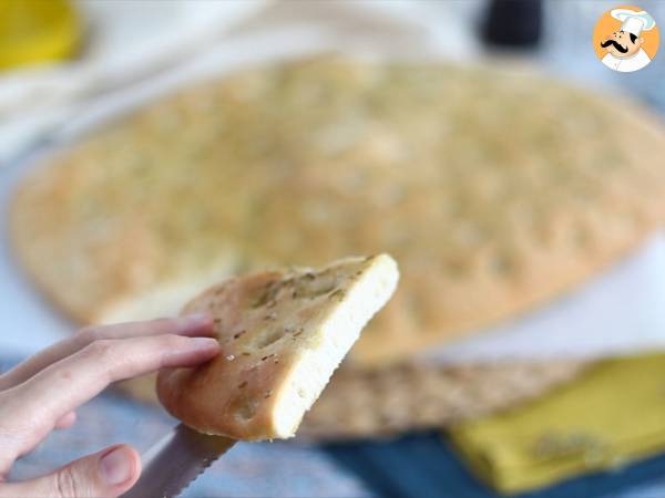 Focaccia, italienisches Brot mit Rosmarin - Zubereitung Schritt 8