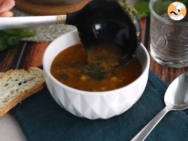 Kichererbsensuppe mit Spinat - Zubereitung Schritt 7