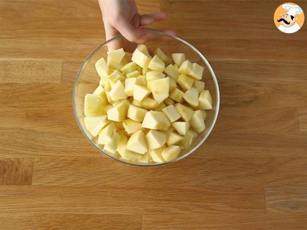 Crêpes-Samosas mit Äpfeln, karamellisiert - Zubereitung Schritt 3