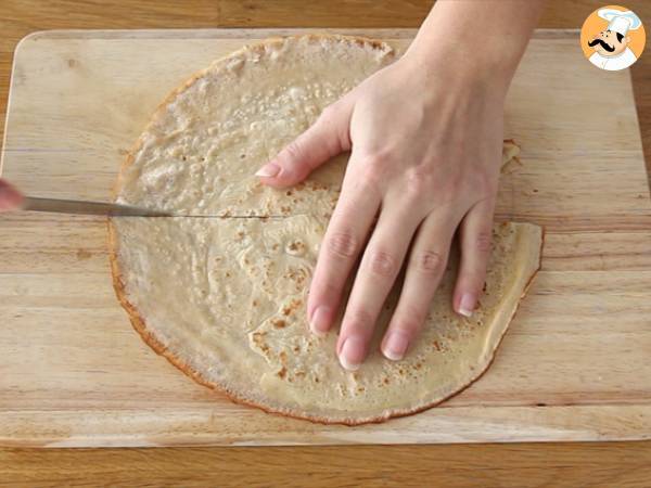 Crêpes-Samosas mit Äpfeln, karamellisiert - Zubereitung Schritt 5