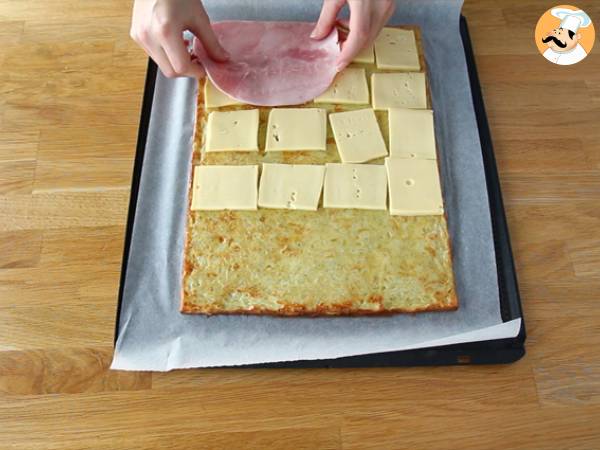 Kartoffelbrötchen mit Raclette de Savoie und Schinken - Zubereitung Schritt 4