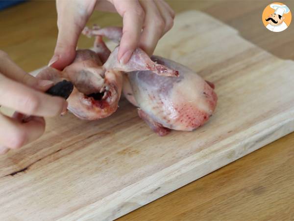 Wachteln mit Pflaumen - Zubereitung Schritt 1