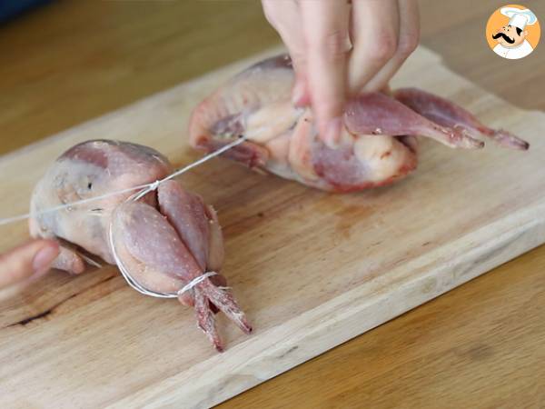 Wachteln mit Pflaumen - Zubereitung Schritt 2