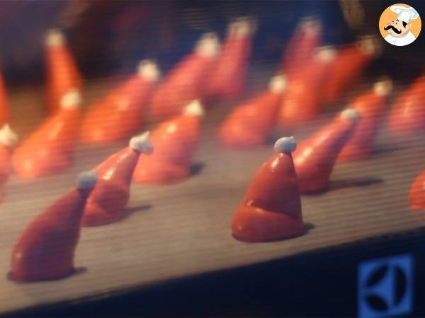 Baiser Weihnachtsmützen - Zubereitung Schritt 4