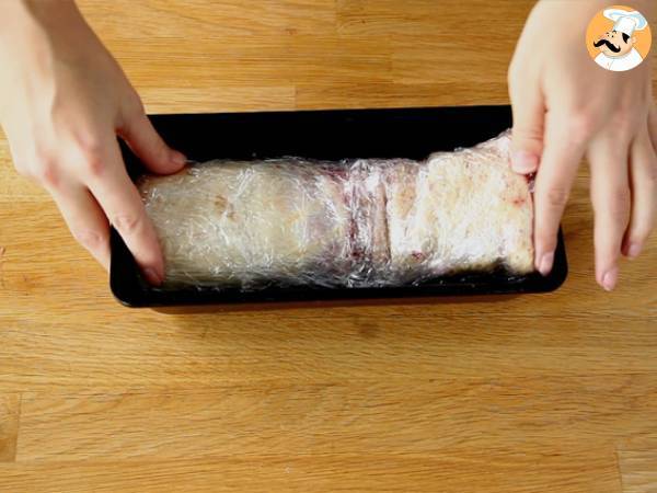 Crêpes-Stamm aus Himbeeren und weißer Schokolade - Zubereitung Schritt 6