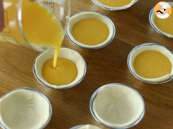 Pasteis de Nata (kleine portugiesische Puddings) - Zubereitung Schritt 6