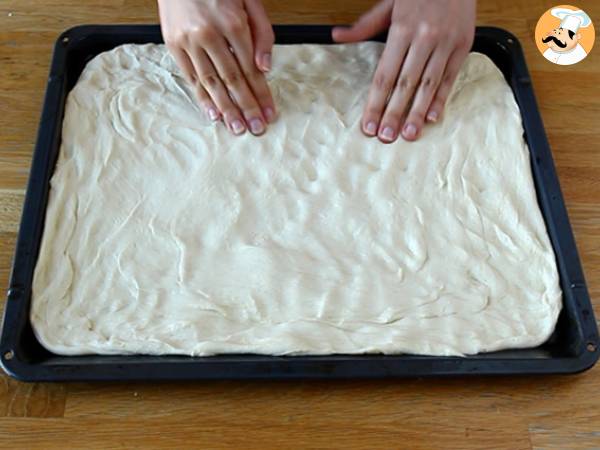 Blumige Focaccia – Focaccia-Kunst - Zubereitung Schritt 4