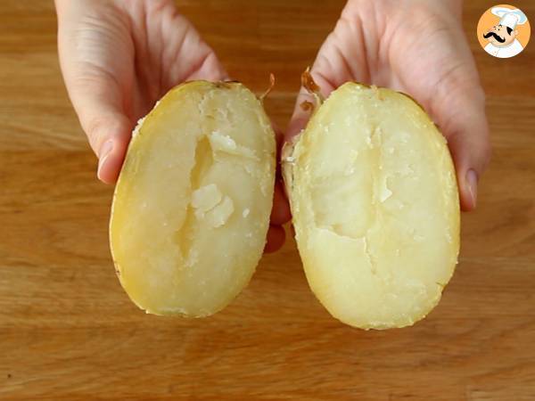 Ofenkartoffeln gefüllt mit Speck und Käse - Zubereitung Schritt 1