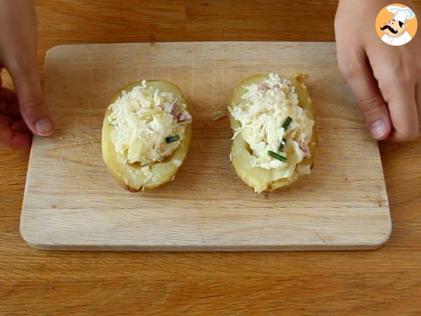 Ofenkartoffeln gefüllt mit Speck und Käse - Zubereitung Schritt 4
