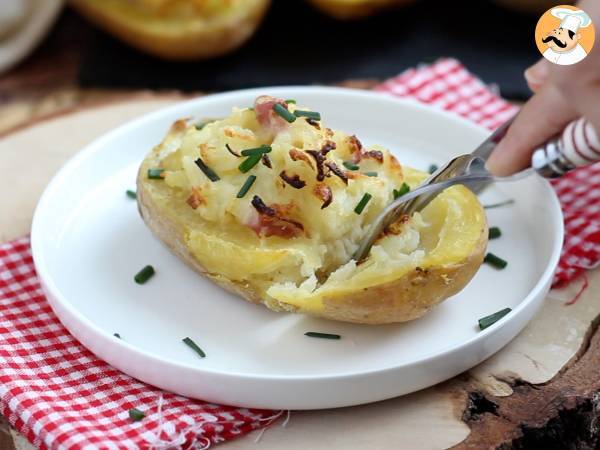 Ofenkartoffeln gefüllt mit Speck und Käse - Zubereitung Schritt 5