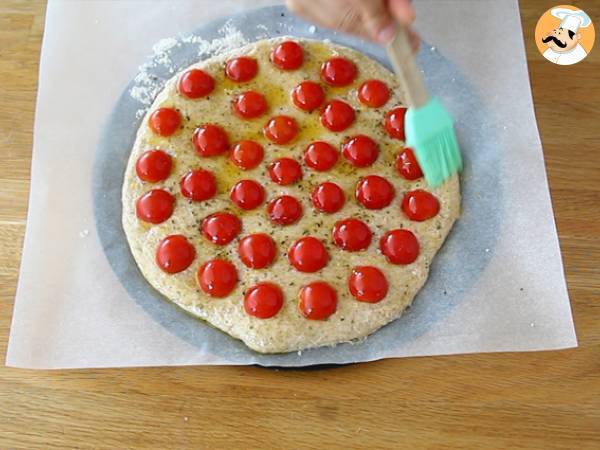 Focaccia mit Kirschtomaten - Zubereitung Schritt 4