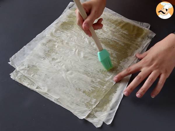 Spanakopita, der griechische Spinat- und Fetakuchen super einfach zuzubereiten - Zubereitung Schritt 6