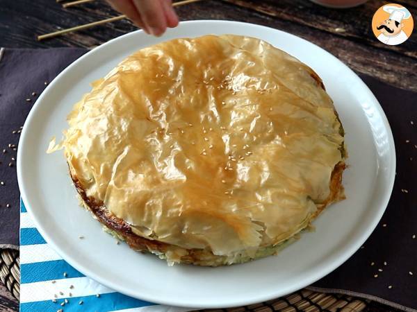 Spanakopita, der griechische Spinat- und Fetakuchen super einfach zuzubereiten - Zubereitung Schritt 9