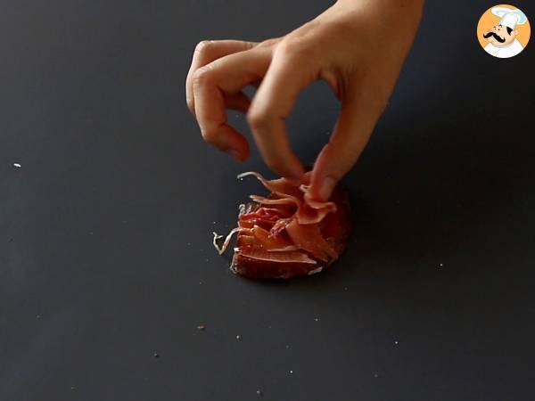 Tartine Tomaten und Serrano-Schinken - Zubereitung Schritt 4