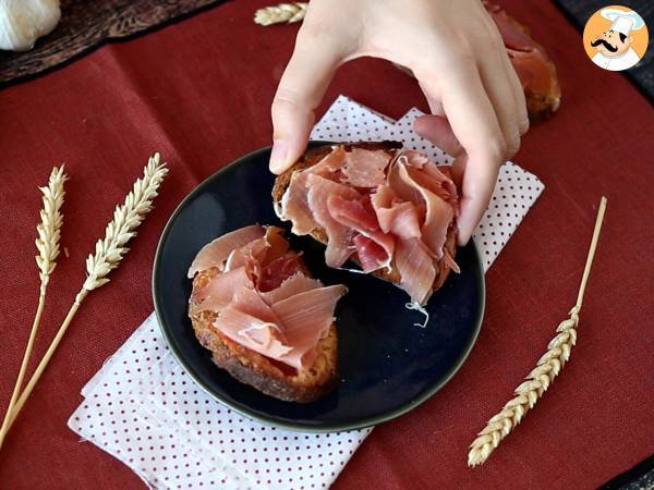 Tartine Tomaten und Serrano-Schinken - Zubereitung Schritt 5