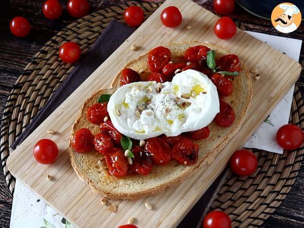 Bruschetta aus gerösteten Tomaten und Burrata - Zubereitung Schritt 5