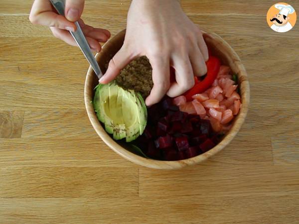 Buddha Bowl mit Lachs - Zubereitung Schritt 3