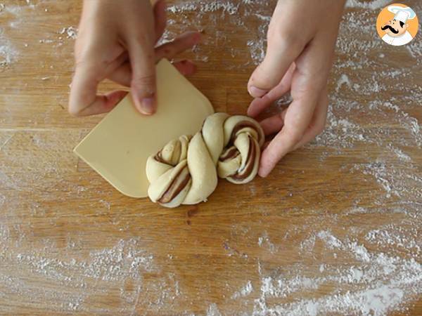 Mit Nutella geflochtene Brioches - Zubereitung Schritt 5