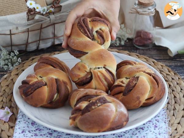 Mit Nutella geflochtene Brioches - Zubereitung Schritt 7