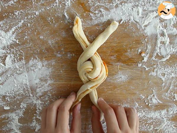 Geflochtene Brioches mit Aprikosen - Zubereitung Schritt 6