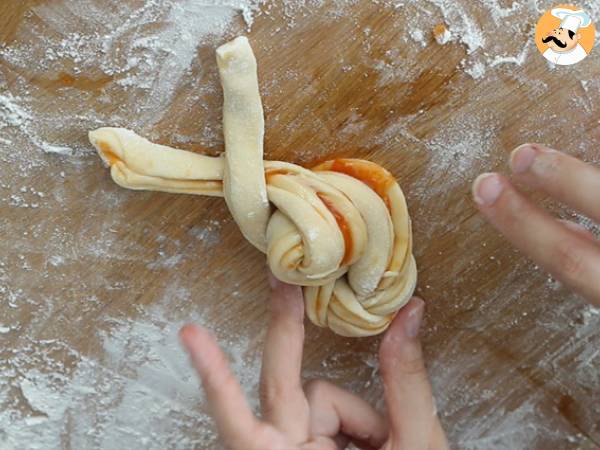 Geflochtene Brioches mit Aprikosen - Zubereitung Schritt 7