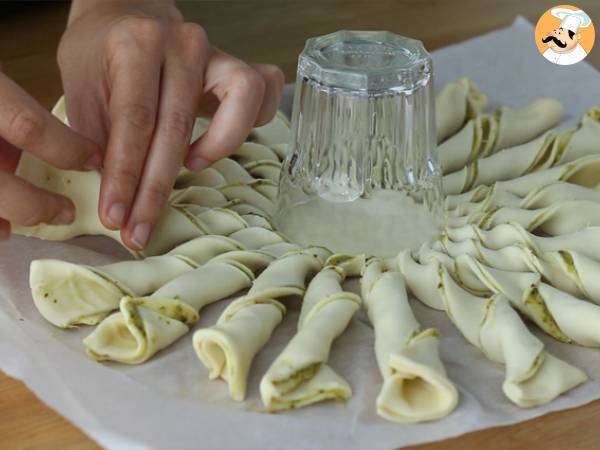 Sonne mit Pesto-Blättern - Zubereitung Schritt 3