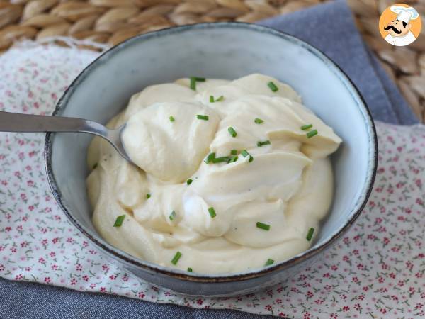 Leichte Mayonnaise mit hartgekochten Eiern und ohne Öl! Perfekt, wenn man keine rohen Eier essen kann. - Zubereitung Schritt 4