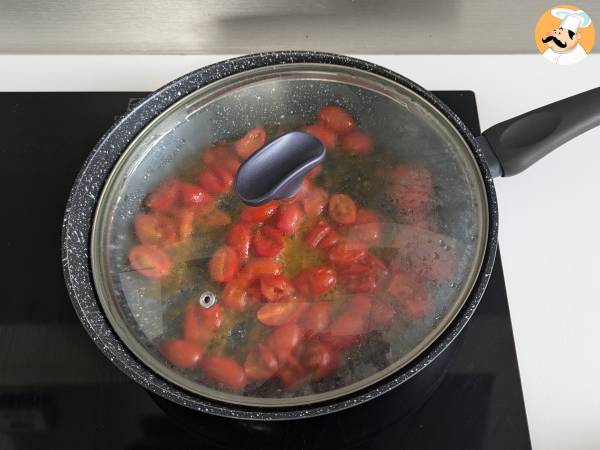 Cremige Nudeln mit Burrata und Kirschtomaten - Zubereitung Schritt 2