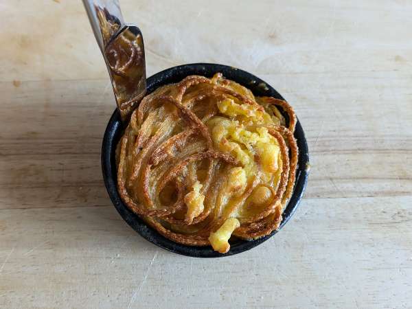Spaghetti-Frittata aus dem Airfryer : einfach und knusprig - Zubereitung Schritt 7