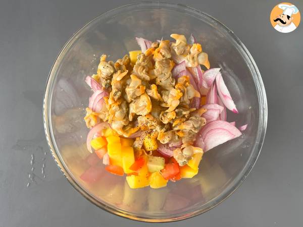 Ceviche mit Herzmuscheln aus der Dose - Zubereitung Schritt 2