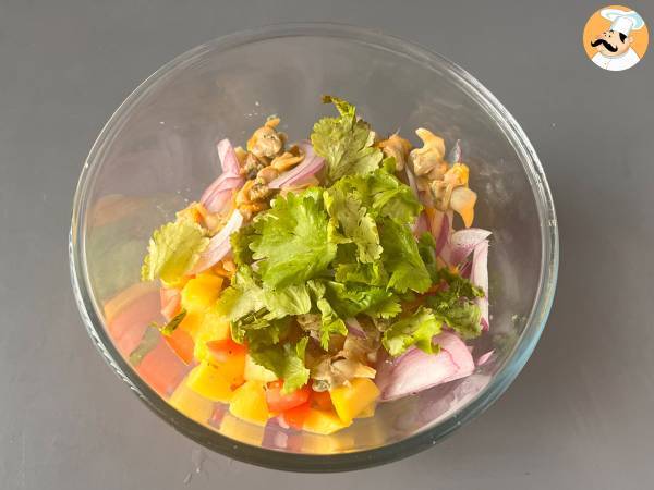 Ceviche mit Herzmuscheln aus der Dose - Zubereitung Schritt 3