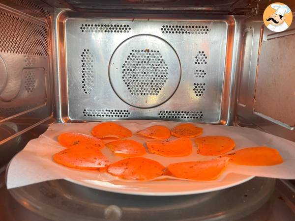 Süßkartoffelchips für die Mikrowelle - Zubereitung Schritt 4